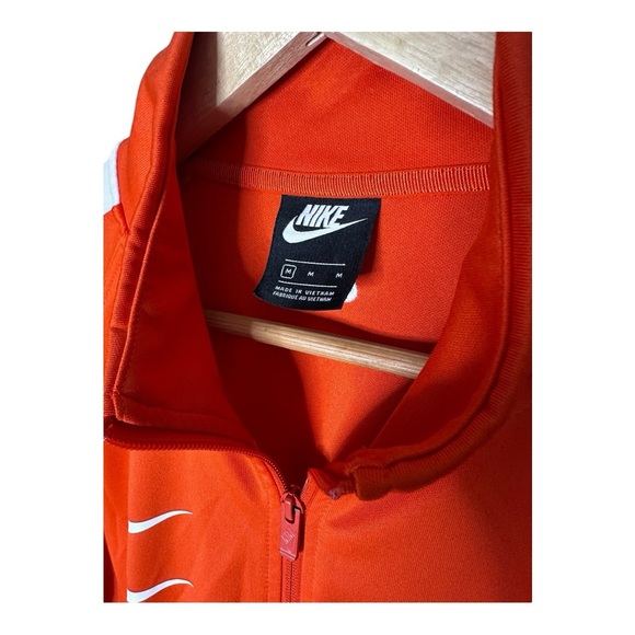 Nike Men’s 1972 Double Swoosh Track Jacket Full Zip Size Medium Orange White - Picture 4 of 4
